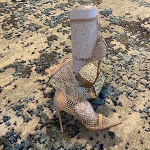 Multi colored rhinestone booties